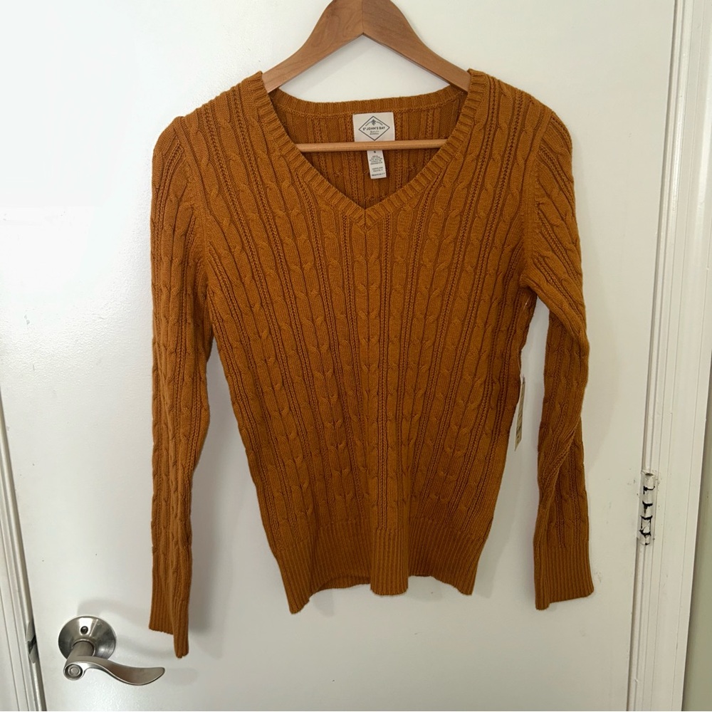 St. John’s Bay | Women's Copper Classic Cable Knit Sweater | Size Small NWT